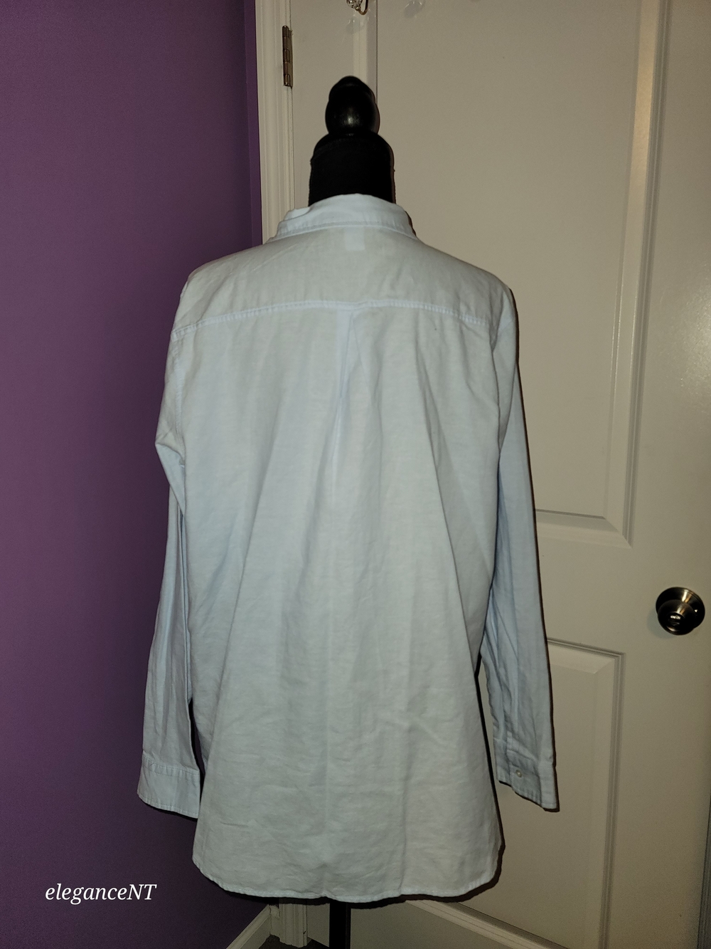 Old Navy Light Blue Button-Down Shirt - Women's Long Sleeve Sz: XL - Picture 6 of 9